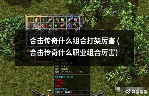 合击传奇什么组合打架厉害 (合击传奇什么职业组合厉害)