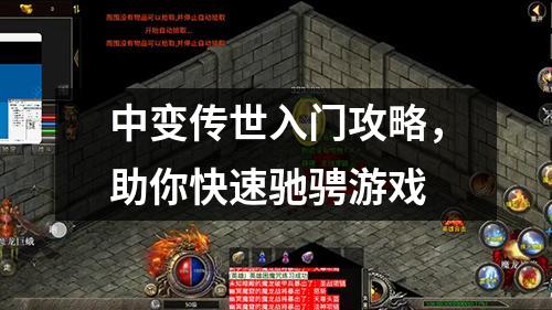 中变传世入门攻略，助你快速驰骋游戏
