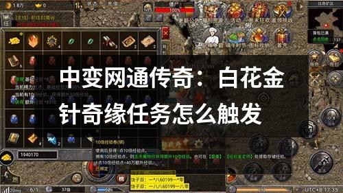 中变网通传奇：白花金针奇缘任务怎么触发