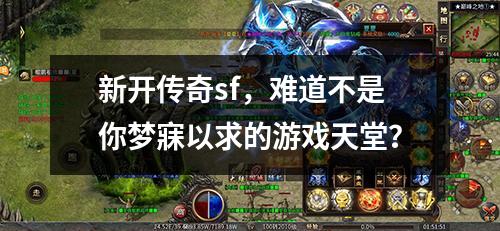 新开传奇sf，难道不是你梦寐以求的游戏天堂？