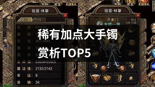 稀有加点大手镯赏析TOP5